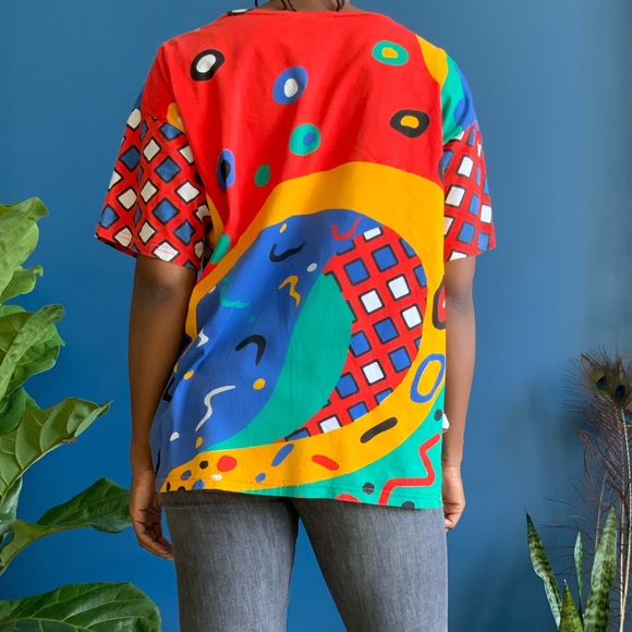 L’eau Vive multi-colored abstract t-shirt - Picture 2 of 2